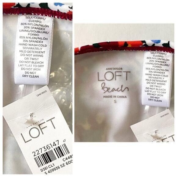 NWT Loft Beach Floral Tankini with removable strap - Picture 7 of 7